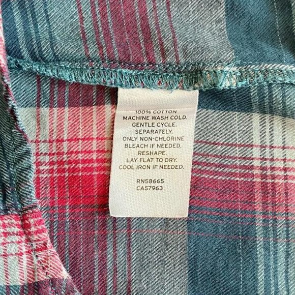 Treasure & Bond (Nordstrom Brand) Girls' Button-Down Bold Plaid Flannel Shirt - Picture 4 of 8